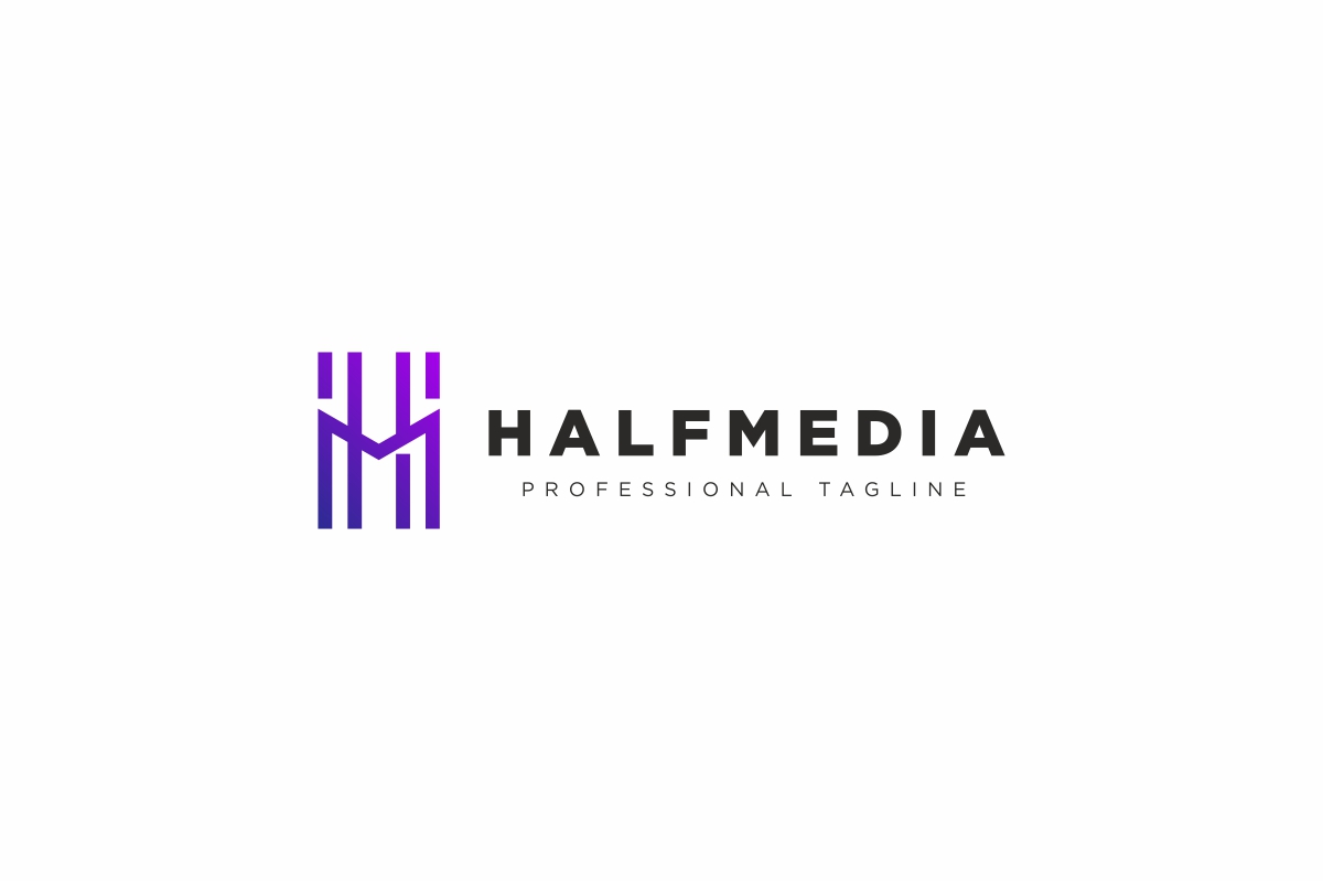 Download Шаблон логотипа "Halfmedia H Letter Media Logo Template" / Halfmedia H Letter Media Logo Template - Шаблон логотипа на тему графика m letter,broadcast company,colorful,creative media,design,digital app,entertainment,fashion,h letter,h logo,internet company,letter,mobile company,multimedia apps,n letter,online tv,play,shir