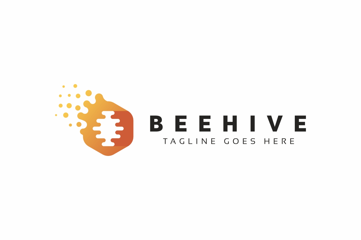 Download Шаблон логотипа "Bee Hive Logo Template" / Bee Hive Logo Template - Шаблон логотипа на тему графика bee logo,beehive logo,business,chat,clever,creative,design,developer,development,elegant,fly,hexagon community,honey,idea,illustration,illustrative,insect,logotype,media,music