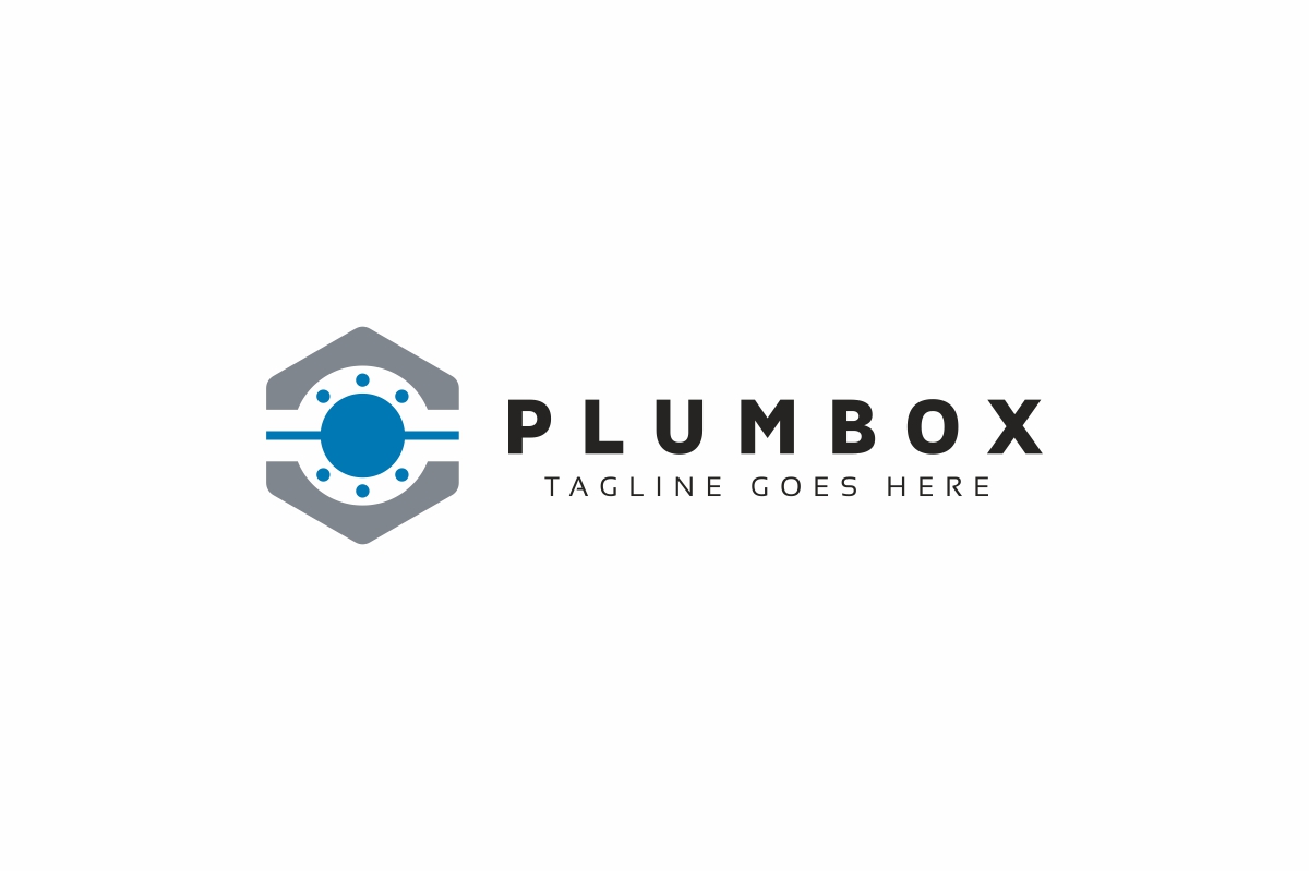 Download Шаблон логотипа "Plumbing Box Logo Template" / Plumbing Box Logo Template - Шаблон логотипа на тему графика box,business,clean,cleaning,company,drain,drop,filter,help,hex,hexagon,home,house,logo,maintenance,modern,plumber,plumbing,psd,repair