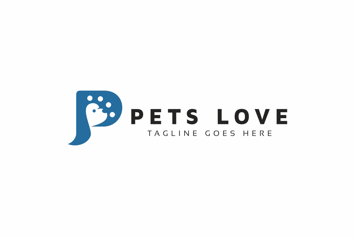 Download Шаблон логотипа "Pets Love Logo Template" / Pets Love Logo Template - Шаблон логотипа на тему графика animal,care,creative,dog,dog lover logo,heart,logo,love,pet,pet care,pet lover,pet shop,treatment,vector