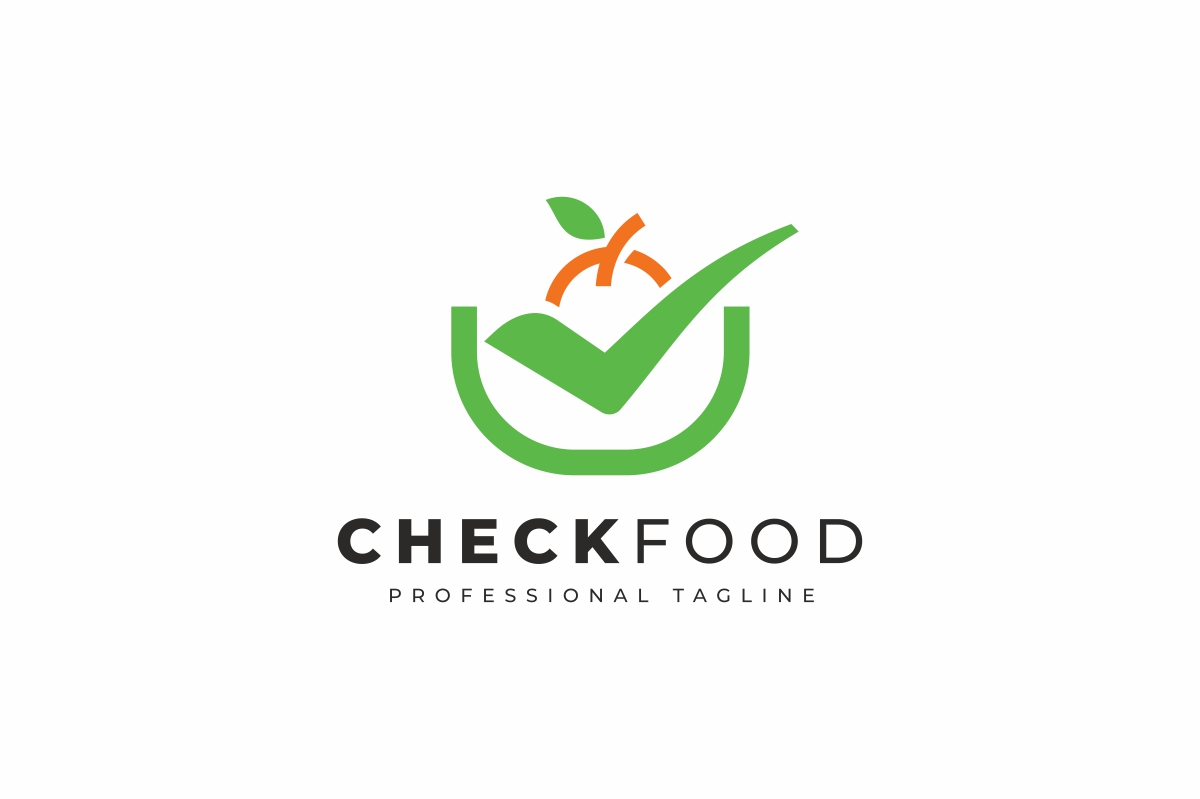 Download Шаблон логотипа "Check Food Logo Template" / Check Food Logo Template - Шаблон логотипа на тему графика agency,approve bar,bio,blog,business,cafe,check,company,corporate,delivery,dinner,eat,food,fork,good,healthy,identity,logo,lunch,order