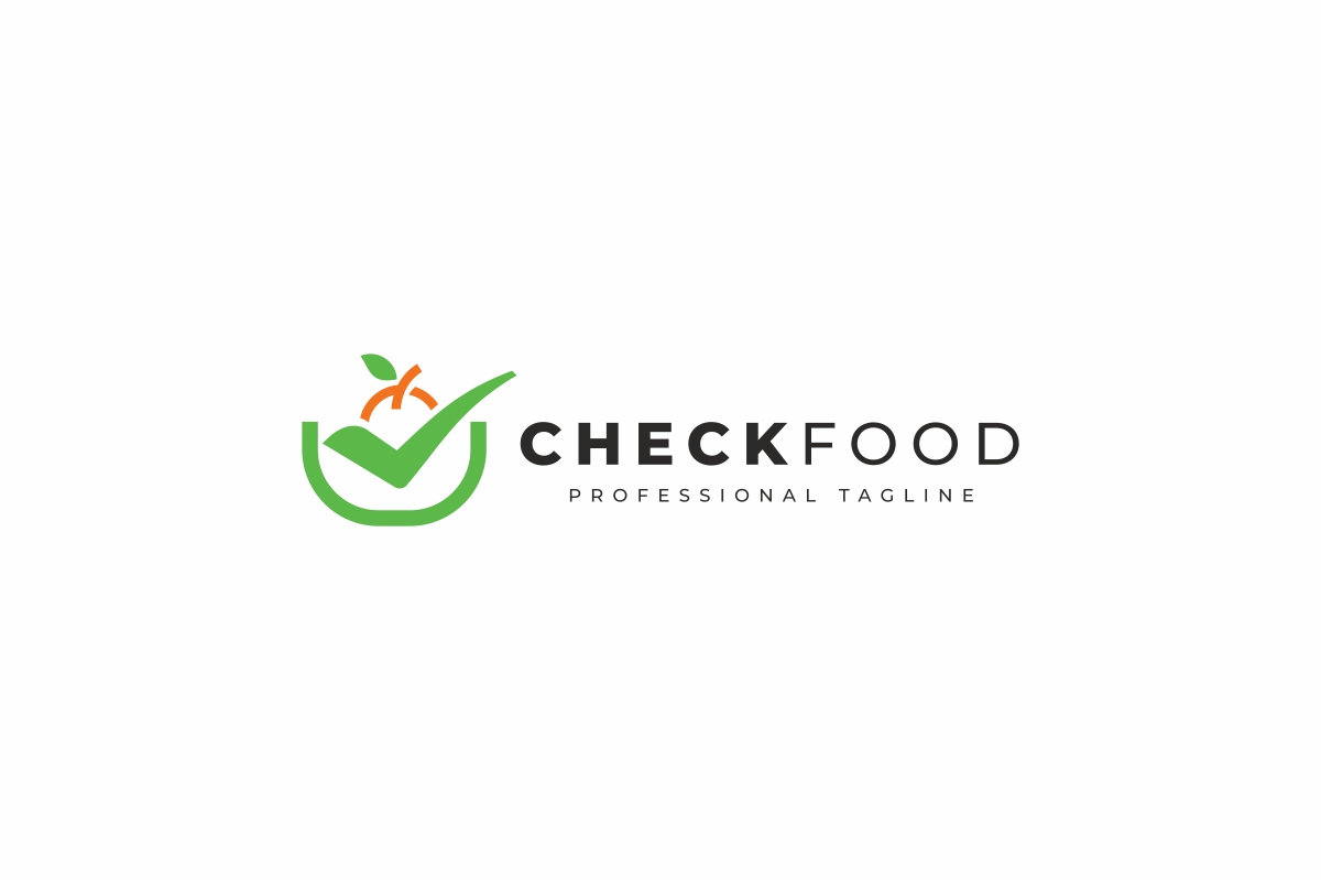 Download Шаблон логотипа "Check Food Logo Template" / Check Food Logo Template - Шаблон логотипа на тему графика agency,approve bar,bio,blog,business,cafe,check,company,corporate,delivery,dinner,eat,food,fork,good,healthy,identity,logo,lunch,order