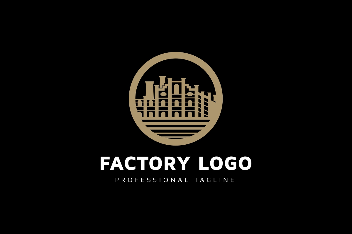Download Шаблон логотипа "Factory Logo Template" / Factory Logo Template - Шаблон логотипа на тему графика brand,branding,company,corporate,fabric,fabric logo,factory,factory logo,identity,industry,industry logo,logo,logotype,minimalist,name,visual identity