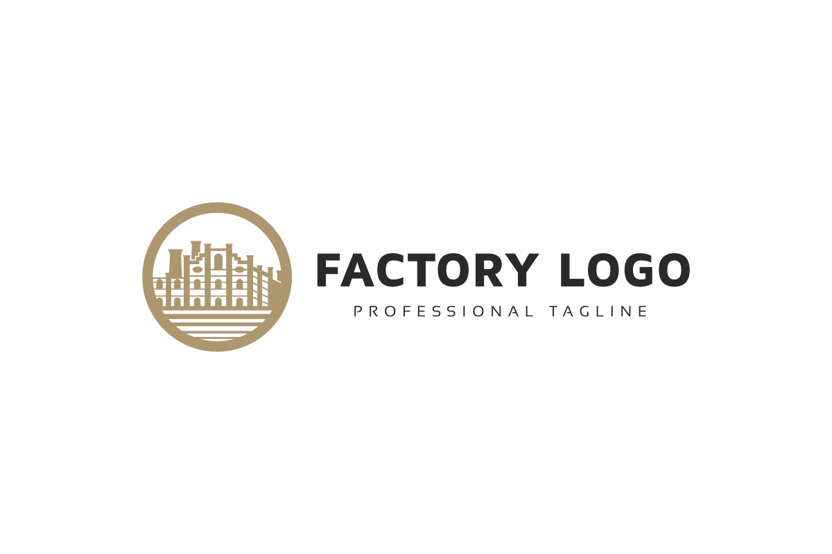 Download Шаблон логотипа "Factory Logo Template" / Factory Logo Template - Шаблон логотипа на тему графика brand,branding,company,corporate,fabric,fabric logo,factory,factory logo,identity,industry,industry logo,logo,logotype,minimalist,name,visual identity