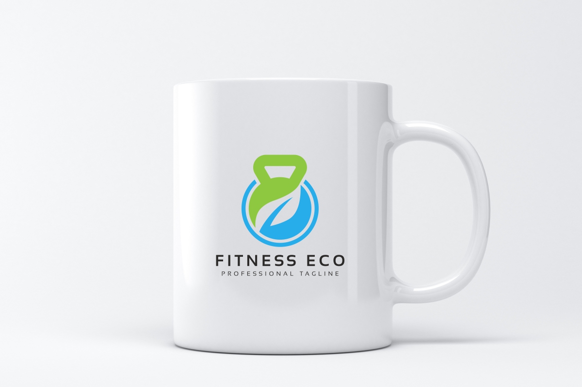 Download Шаблон логотипа "Fitness Eco Logo Template" / Fitness Eco Logo Template - Шаблон логотипа на тему графика activity,aerobic,beauty,body,club,dumbbell,eco,fit,fitness,green,gym,happy,health,herbal,human,leaf,lift,nature,strong,weight