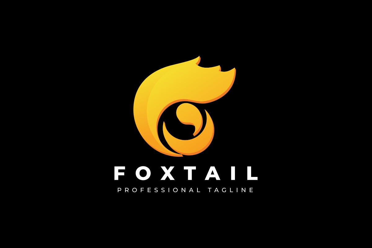 Download Шаблон логотипа "Fox Tail Logo Template" / Fox Tail Logo Template - Шаблон логотипа на тему графика agile,animal,animals,brand,branding,character,characters,creative,creativity,design,fast,fox,graphic,head,icon,image,logo,mascot,media,quick