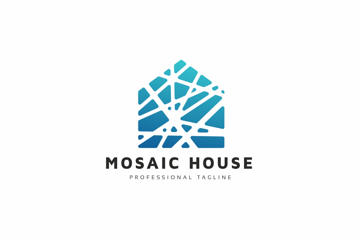 Download Шаблон логотипа "Mosaic House Logo Template" / Mosaic House Logo Template - Шаблон логотипа на тему графика architecture,art,art gallery,charity,child,children s foundation,children s hospital,creative,eco house,ecological,ecology,farm,green home,handmade,happy,home,home staging,house,house finder,