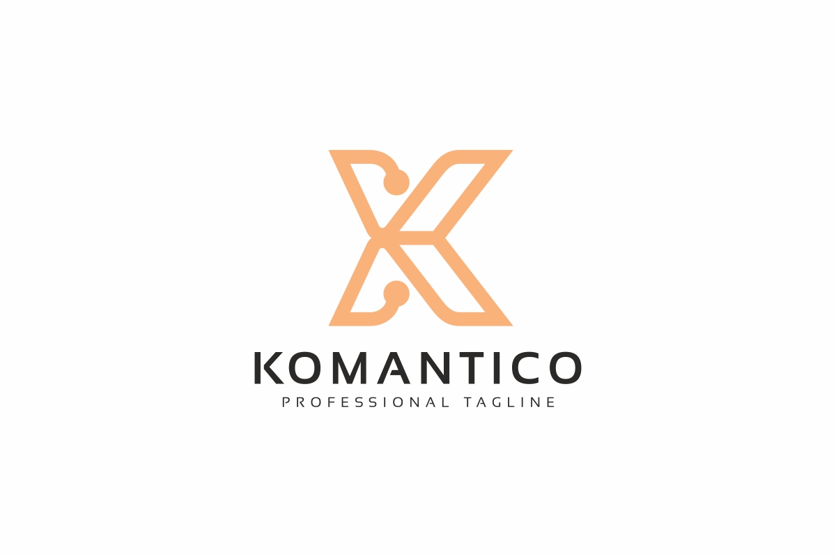 Download Шаблон логотипа "Komantico K Letter Logo Template" / Komantico K Letter Logo Template - Шаблон логотипа на тему графика agency,app,application,brand,branding,colorful,connection,corporate,creative,design,game,game logo,k letter,kiosk,letter,letter k,logo design inspiration,logotype,marketing,multimedia