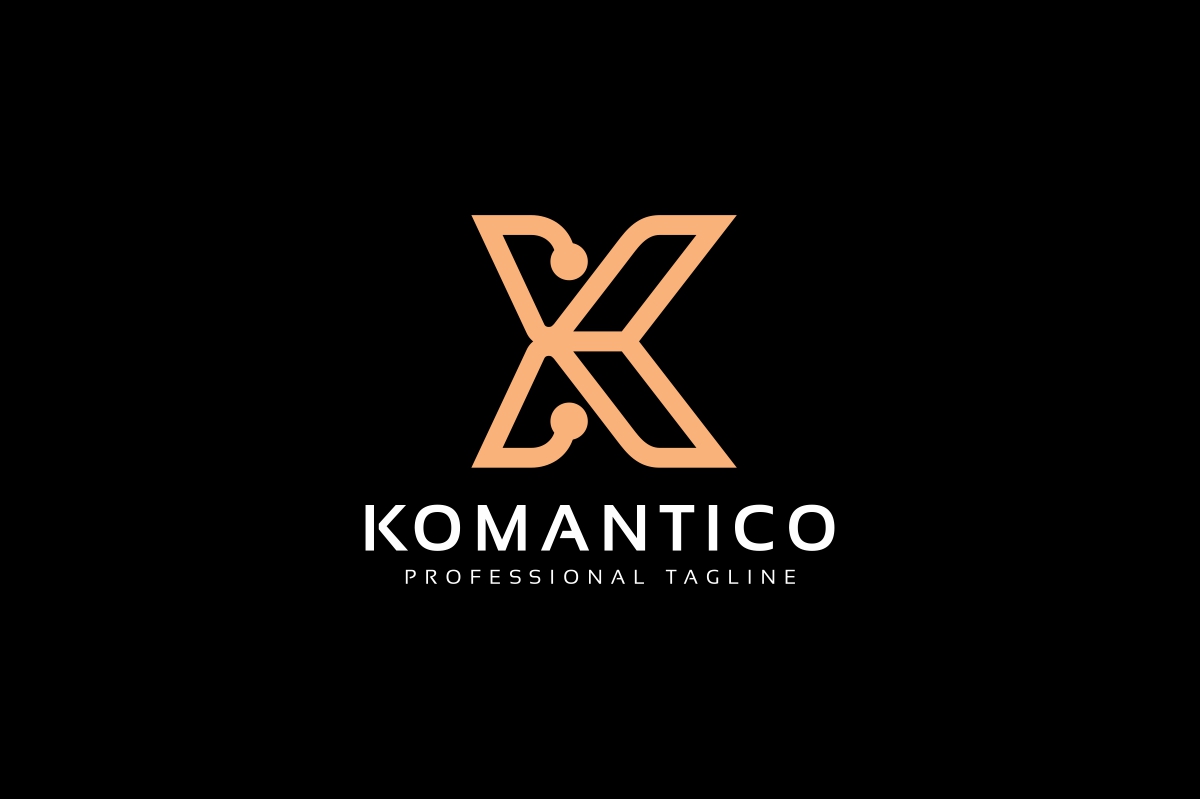 Download Шаблон логотипа "Komantico K Letter Logo Template" / Komantico K Letter Logo Template - Шаблон логотипа на тему графика agency,app,application,brand,branding,colorful,connection,corporate,creative,design,game,game logo,k letter,kiosk,letter,letter k,logo design inspiration,logotype,marketing,multimedia