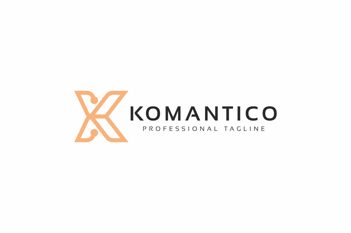 Download Шаблон логотипа "Komantico K Letter Logo Template" / Komantico K Letter Logo Template - Шаблон логотипа на тему графика agency,app,application,brand,branding,colorful,connection,corporate,creative,design,game,game logo,k letter,kiosk,letter,letter k,logo design inspiration,logotype,marketing,multimedia