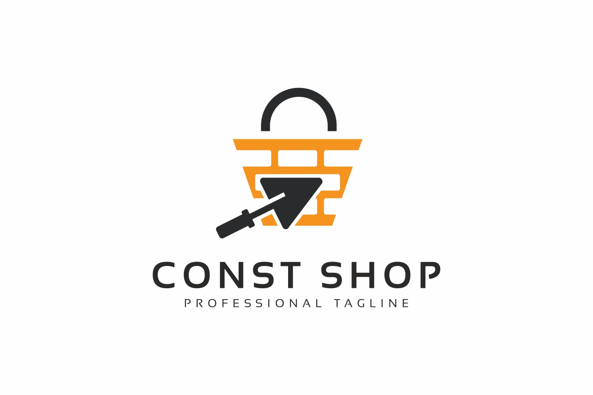 Download Шаблон логотипа "Construction Shop Logo Template" / Construction Shop Logo Template - Шаблон логотипа на тему графика architect,architecture,branding,brick,brick logo,business brand,clean,community,company,construct,construction,construction logo,corporate,engineer,engineering,graphic design,locator,marketin