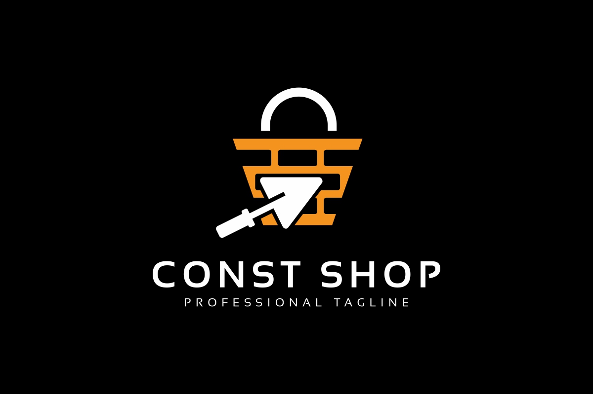 Download Шаблон логотипа "Construction Shop Logo Template" / Construction Shop Logo Template - Шаблон логотипа на тему графика architect,architecture,branding,brick,brick logo,business brand,clean,community,company,construct,construction,construction logo,corporate,engineer,engineering,graphic design,locator,marketin
