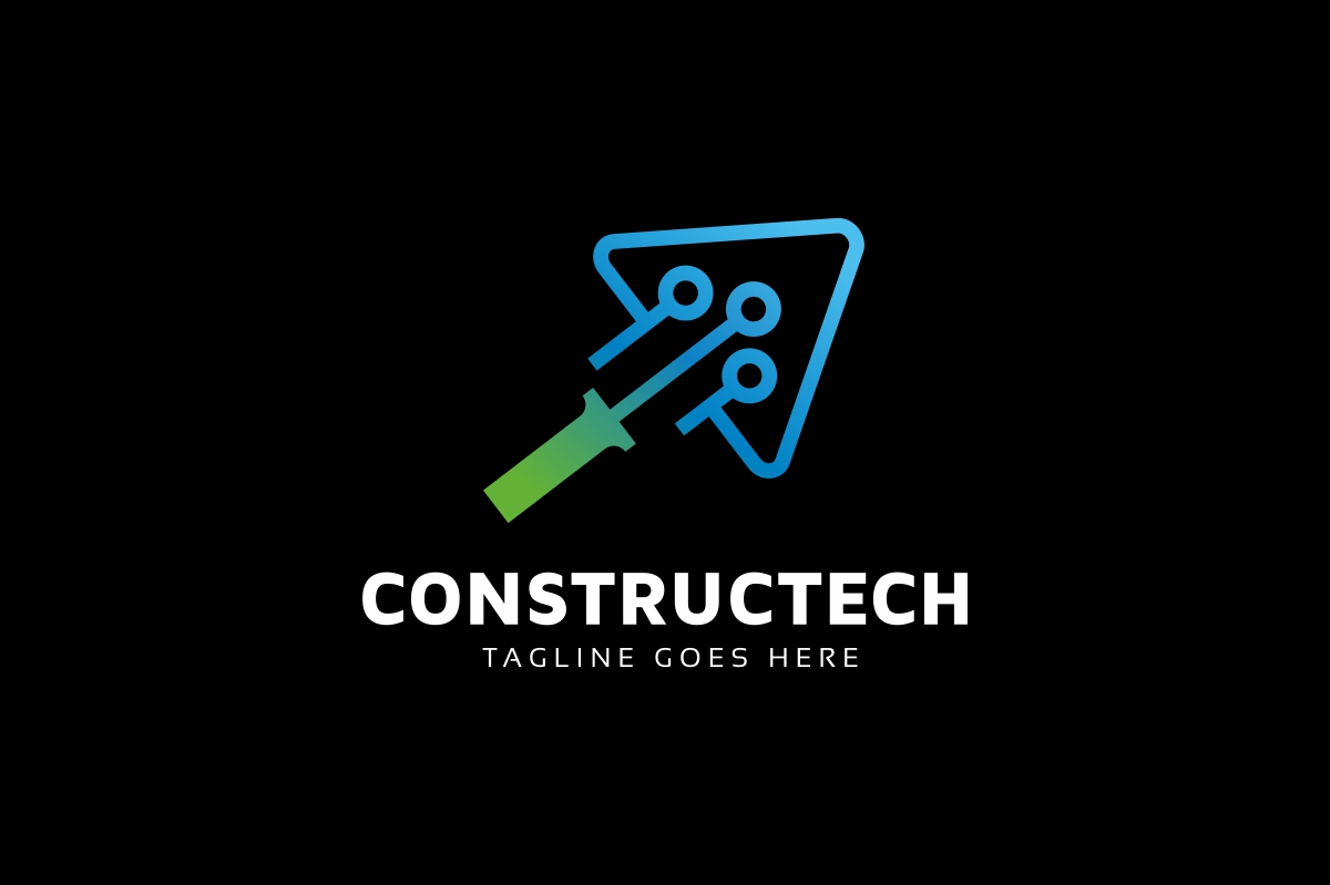 Download Шаблон логотипа "Construction Tech Logo Template" / Construction Tech Logo Template - Шаблон логотипа на тему графика architect,architecture,blue,blue print,blueprint,build,building,c logo,construction,construction company,diy,interior,letter,plan,symbol,tech,technic,technique,work