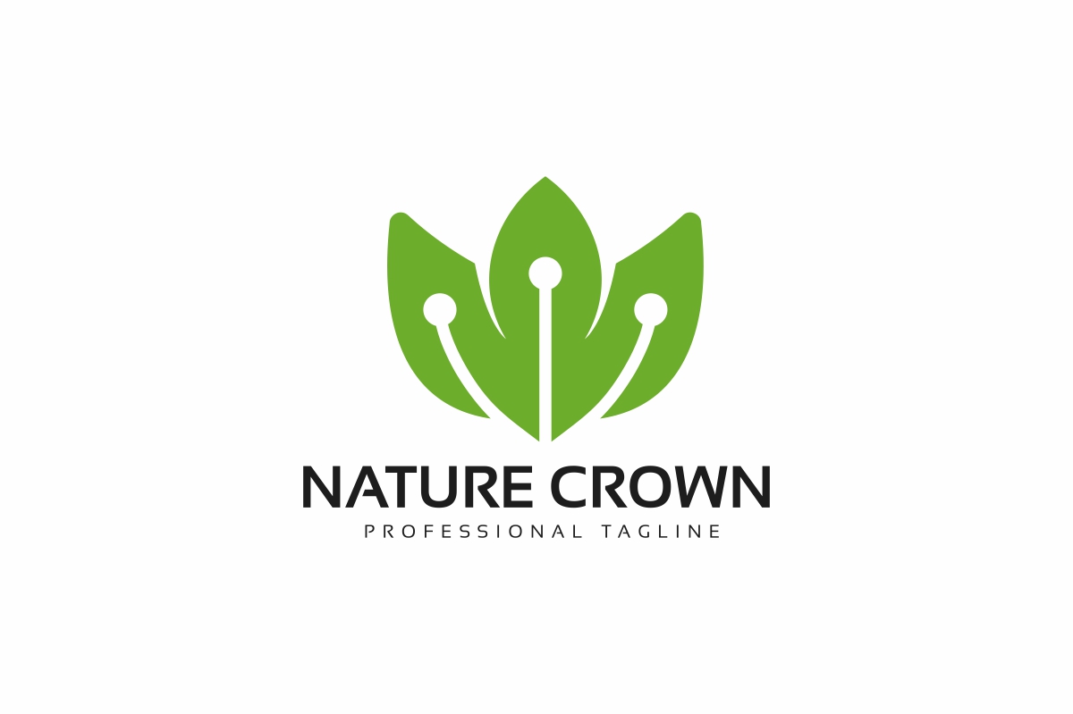 Download Шаблон логотипа "Nature Crown Logo Template" / Nature Crown Logo Template - Шаблон логотипа на тему графика abstract crown,bio,boutique,care,company identity,eco queen,eco symbol,element,environment,garden,green crown,health,healthy,king,kingdom,leaf tree symbol,leaves,line,logo emblem,logotype