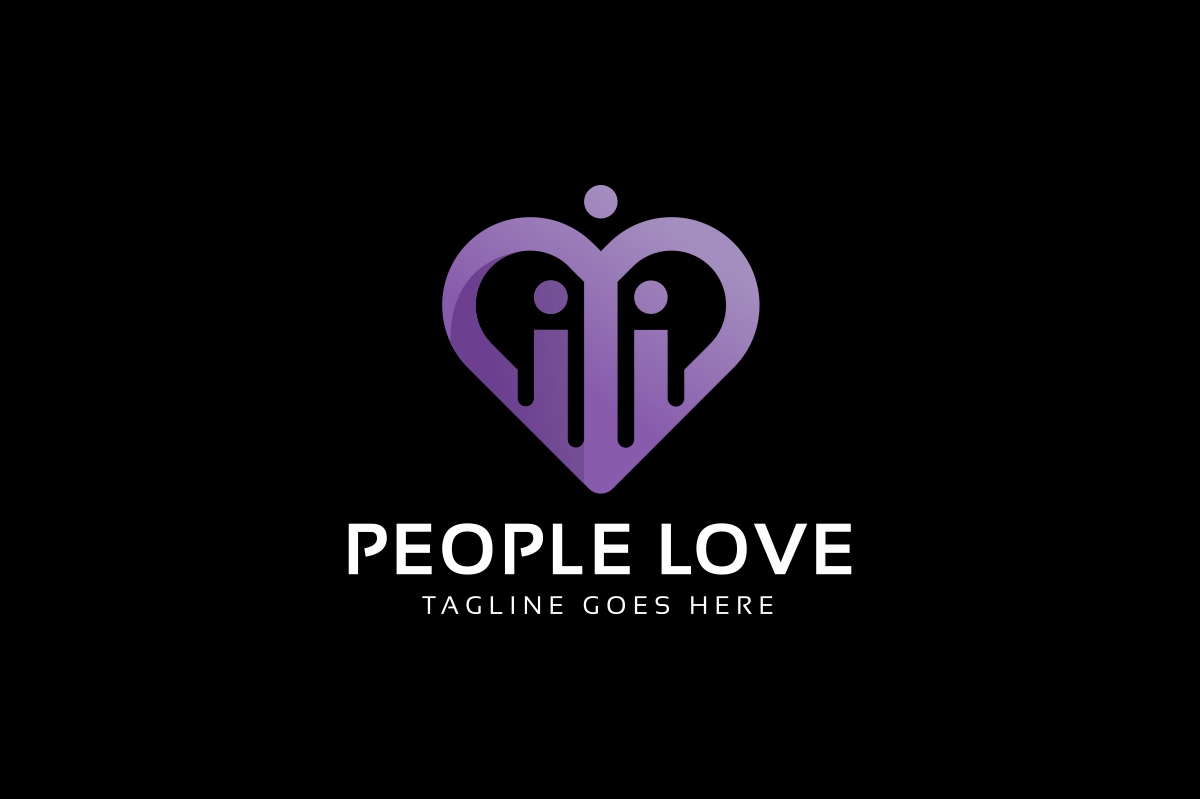 Download Шаблон логотипа "People Love Logo Template" / People Love Logo Template - Шаблон логотипа на тему графика agency,agent,care,community,consult,consultant,education,forum,friend,friends,group,heart,human,internet,love,media,multimedia,office,people,service