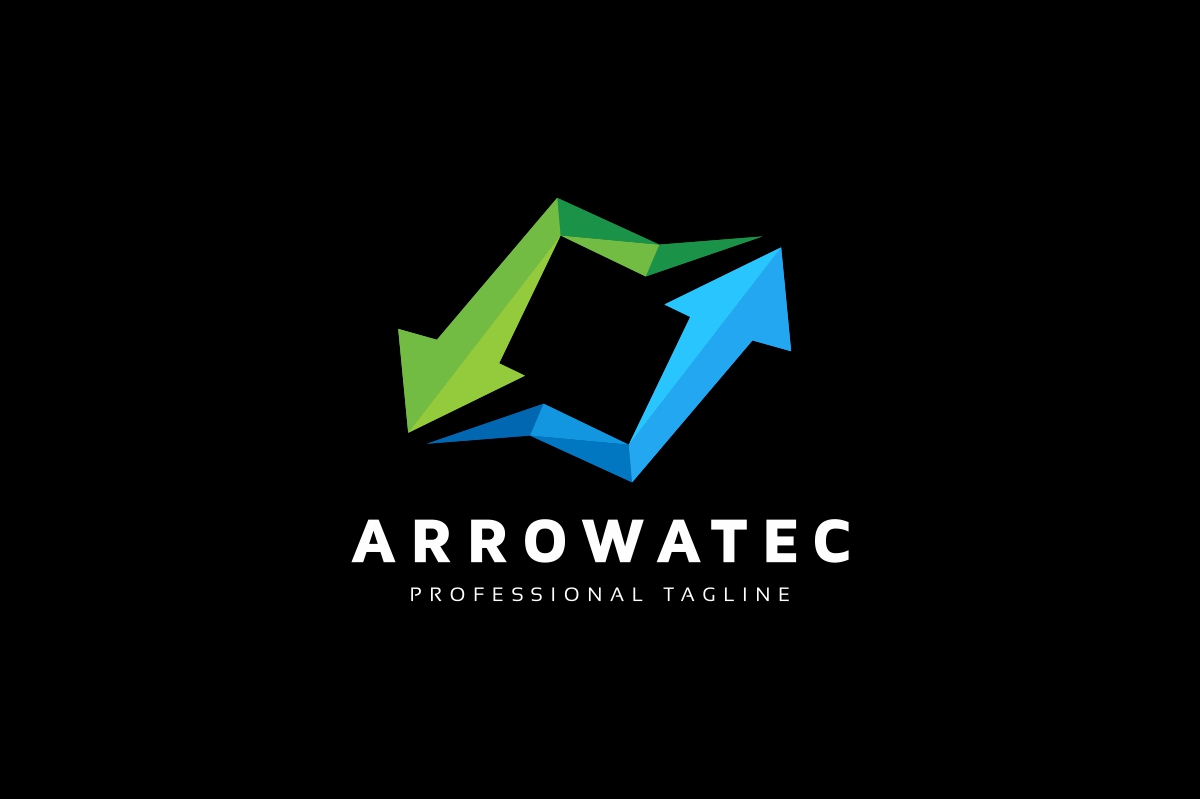 Download Шаблон логотипа "Arrows Tech Logo Template" / Arrows Tech Logo Template - Шаблон логотипа на тему графика abstract,arrow,brainstorm,colorful,control,controller,corporate,creation,creative,data,dimension,direct,direction,game,gaming,letter,media,multimedia,network,photograph