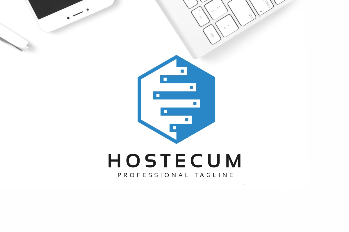 Download Шаблон логотипа "Hosting Hexagon Logo Template" / Hosting Hexagon Logo Template - Шаблон логотипа на тему графика blue,box,brand,branding,clean,communication,communications,computer,concept,cube,data,data base,design,flat,global,hardware,hexa,hexagon,host,hosting