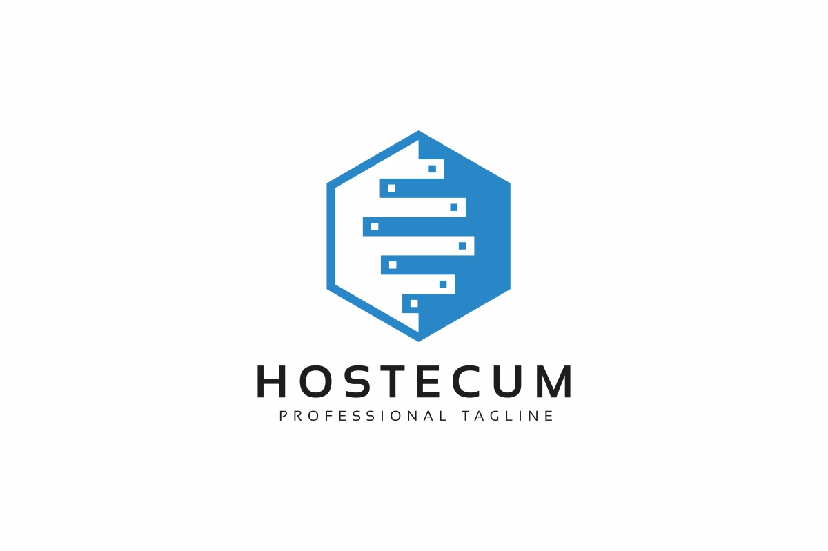 Download Шаблон логотипа "Hosting Hexagon Logo Template" / Hosting Hexagon Logo Template - Шаблон логотипа на тему графика blue,box,brand,branding,clean,communication,communications,computer,concept,cube,data,data base,design,flat,global,hardware,hexa,hexagon,host,hosting