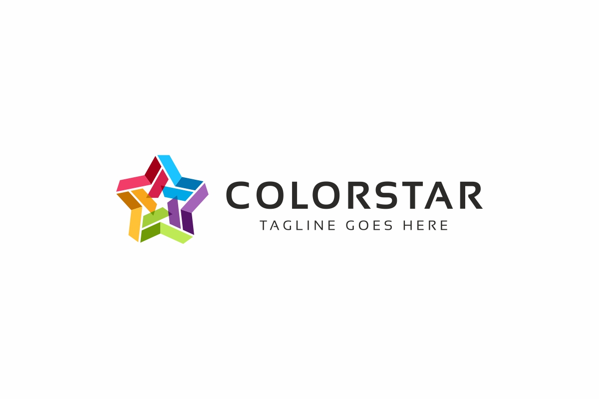 Download Шаблон логотипа "Colorful Star Logo Template" / Colorful Star Logo Template - Шаблон логотипа на тему графика color logo,colorful,colorful logo,logo template,logotype,star,star logo,stars