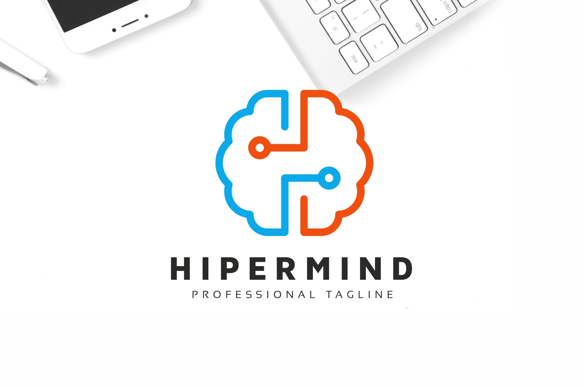 Download Шаблон логотипа "Hipermind H Letter Logo Template" / Hipermind H Letter Logo Template - Шаблон логотипа на тему графика mind,circle,cute,design,high,letter,loader,logo,red,simple,word