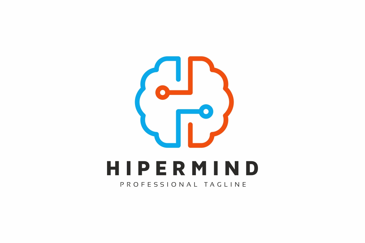 Download Шаблон логотипа "Hipermind H Letter Logo Template" / Hipermind H Letter Logo Template - Шаблон логотипа на тему графика mind,circle,cute,design,high,letter,loader,logo,red,simple,word