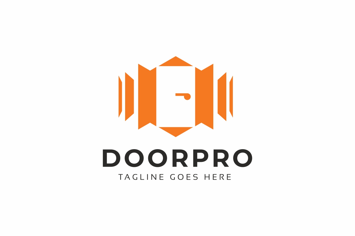 Download Шаблон логотипа "Door Production Logo Template" / Door Production Logo Template - Шаблон логотипа на тему графика audio,bold,business,company,door,home,house,logo,modern,production,professional,real estate,red,simple,studio,unique,video