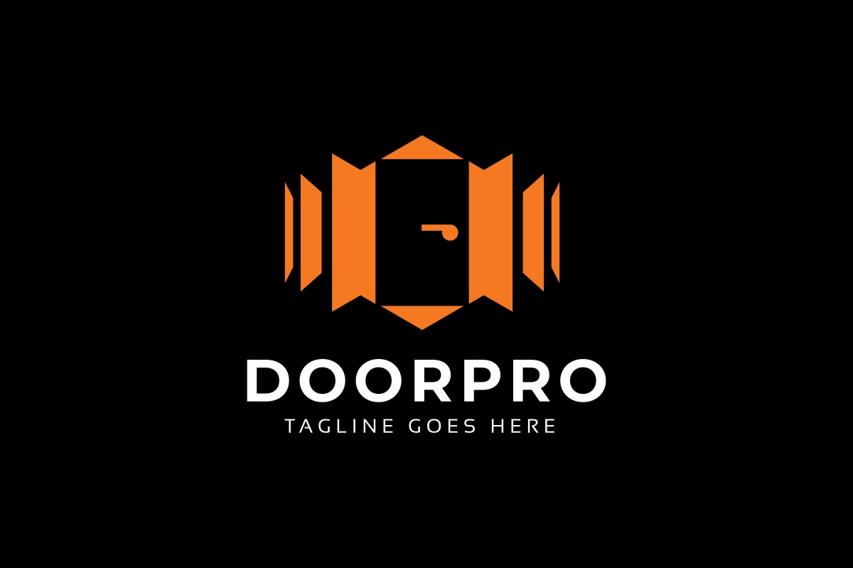 Download Шаблон логотипа "Door Production Logo Template" / Door Production Logo Template - Шаблон логотипа на тему графика audio,bold,business,company,door,home,house,logo,modern,production,professional,real estate,red,simple,studio,unique,video