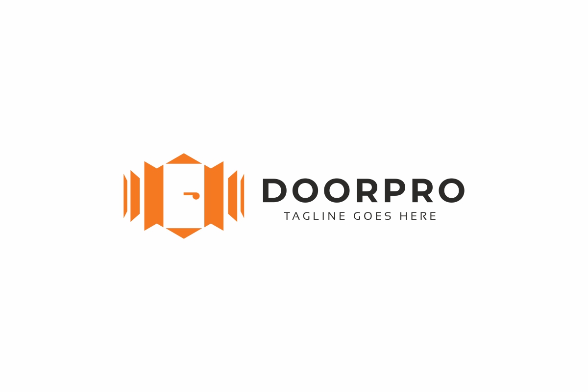 Download Шаблон логотипа "Door Production Logo Template" / Door Production Logo Template - Шаблон логотипа на тему графика audio,bold,business,company,door,home,house,logo,modern,production,professional,real estate,red,simple,studio,unique,video