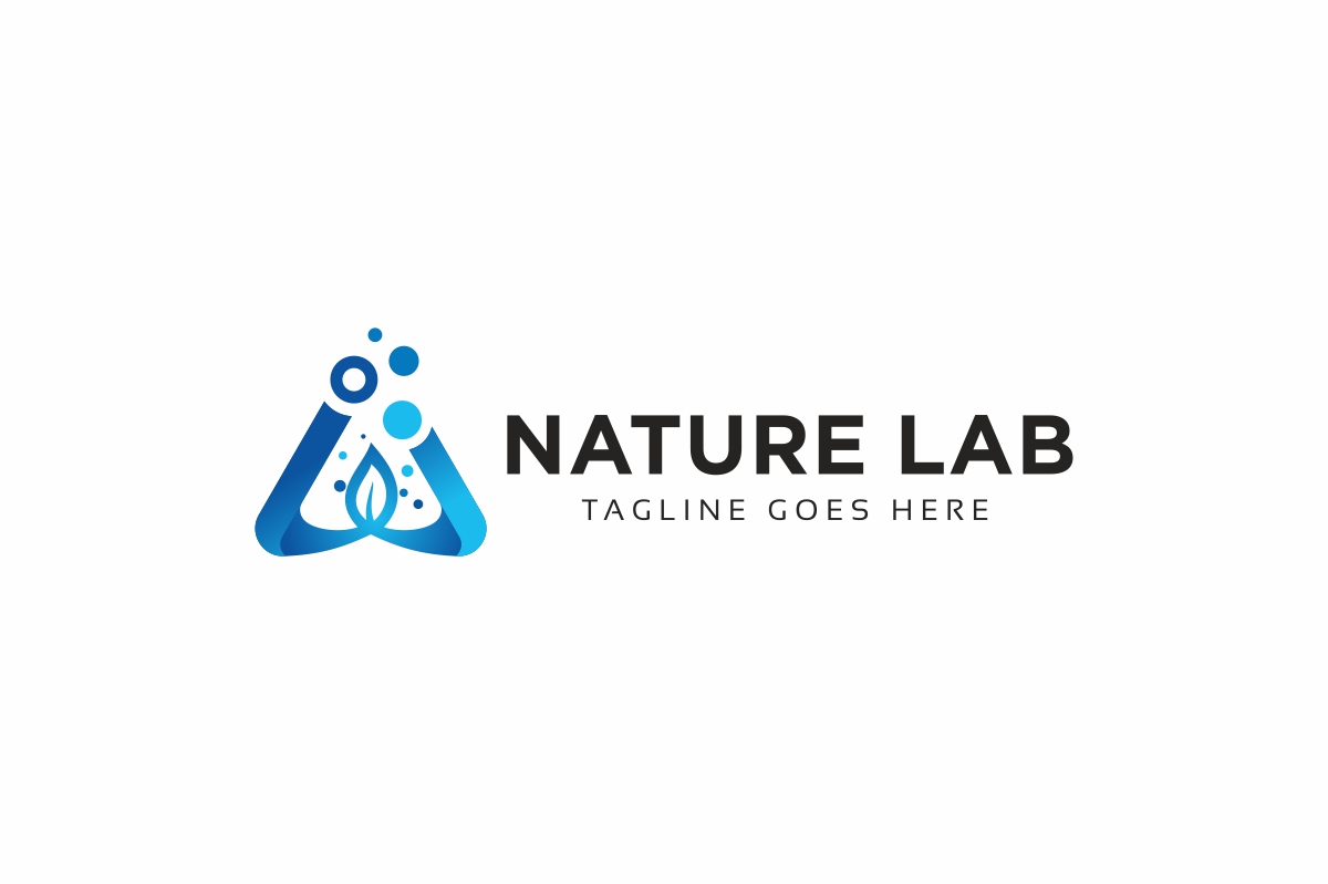 Download Шаблон логотипа "Nature Lab Logo Template" / Nature Lab Logo Template - Шаблон логотипа на тему графика chemical,chemistry,drug,eco,environment,experiment,green,health,idea,innovation,lab,laboratory,leaf,leaves,medical,natural,nature,research,science