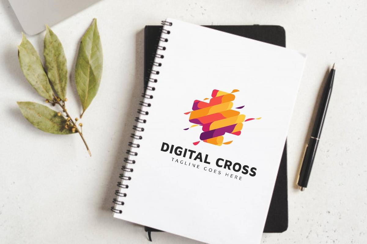Download Шаблон логотипа "Digital Cross Logo Template" / Digital Cross Logo Template - Шаблон логотипа на тему графика brand,branding,clinic,cross,cure,data,doctor,health,healthy,help,hospital,life,med,medical,medical cross,medicine,nurse,pharmaceutics,pixel,professional