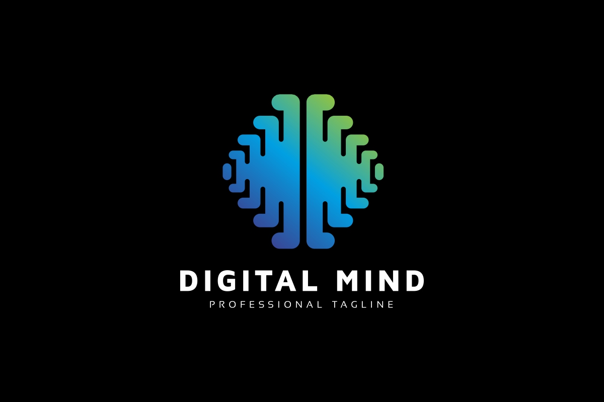 Download Шаблон логотипа "Digital Mind Logo Template" / Digital Mind Logo Template - Шаблон логотипа на тему графика application,artificial intelligence,brain mapping,branding,creative tech,data,decode,digital mind,dream,face,future,human face,humanoid,identity,imagination,it,man,matrix,mind bomb,mind lab