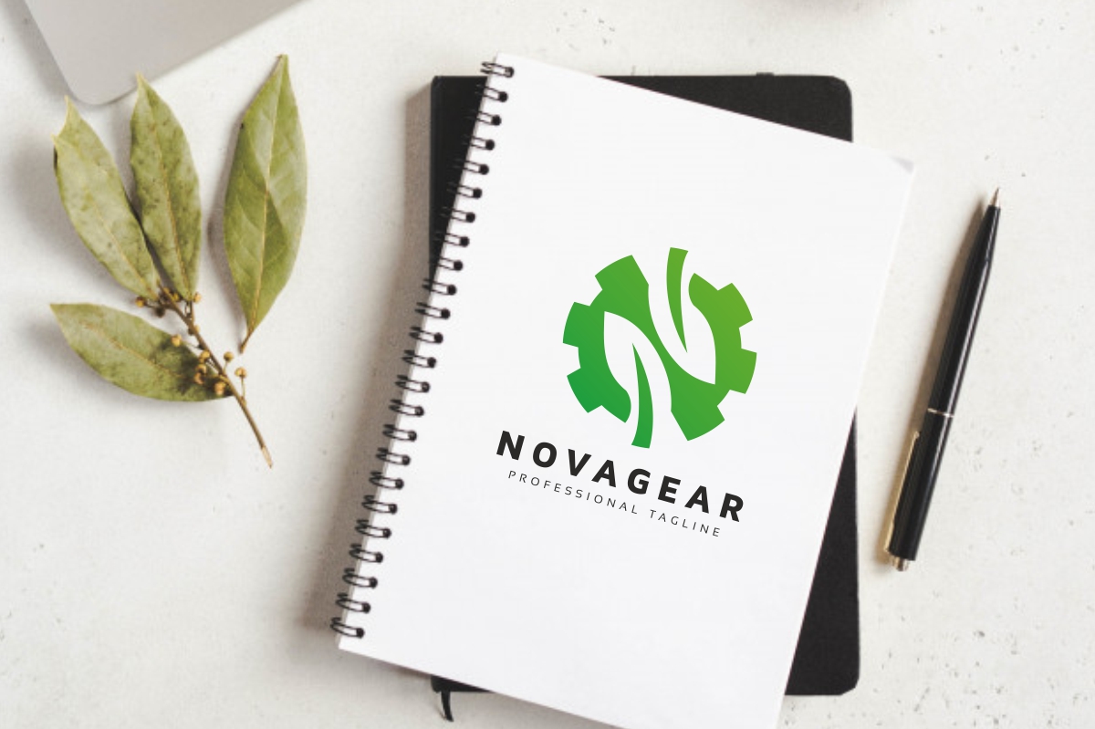 Download Шаблон логотипа "Novagear N Letter Gear Logo Template" / Novagear N Letter Gear Logo Template - Шаблон логотипа на тему графика gear,bio,botanical,branding,business,crest,eco,eco products,editable letter,elegant,environment,green,health,herb,insurance,leaf,leaves,life,logo,logotype