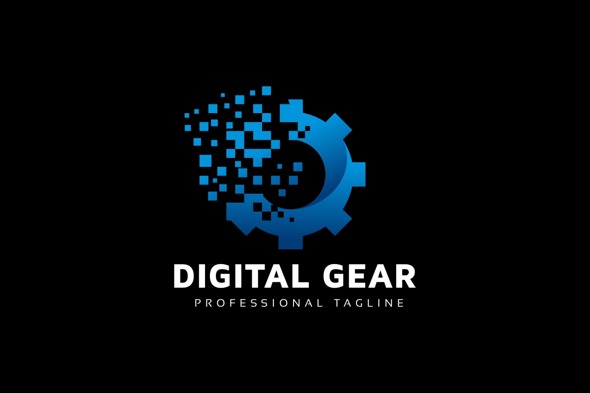 Download Шаблон логотипа "Digital Gear Logo Template" / Digital Gear Logo Template - Шаблон логотипа на тему графика brand,branding,business,circuit,computer,concept,digital,electro,electronic,engine,engineer,engineering,gear,gear logo,identity,industrial,industry,machine,machinery,metal