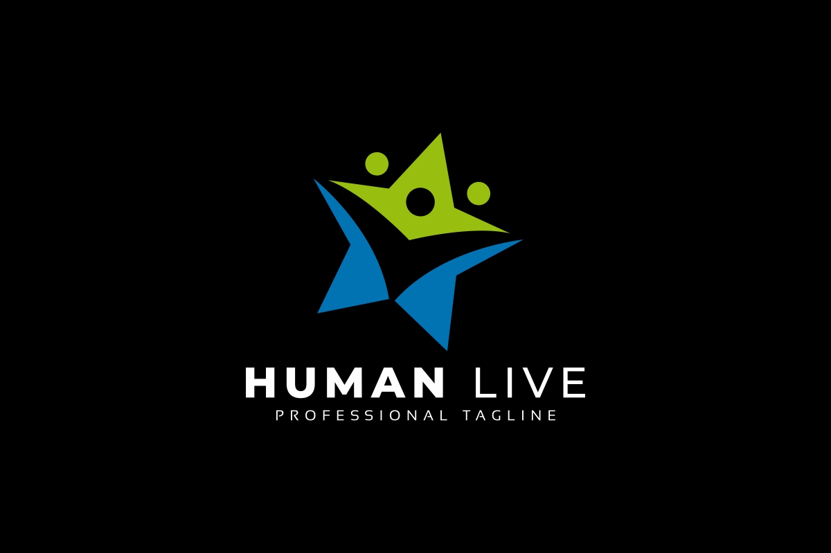 Download Шаблон логотипа "Human Live Logo Template" / Human Live Logo Template - Шаблон логотипа на тему графика abstract,adviser,app,badminton,basketball,coach,colorful,colorful logo,consultant,football,happy,human resources,humanity,lively,logotype,man,modern,online activities,people,soccer