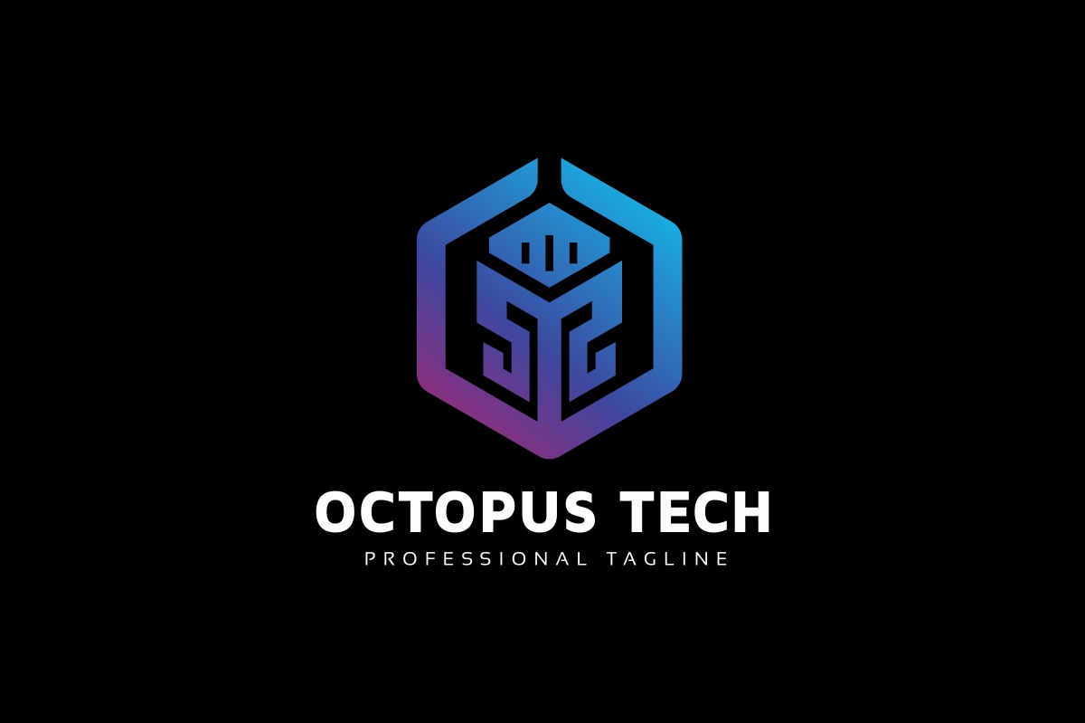 Download Шаблон логотипа "Octopus Tech Logo Template" / Octopus Tech Logo Template - Шаблон логотипа на тему графика angry,animal,animals,branding,business,club,electronic,fish,food,icon,kraken,mascot,monster,nature,ocean,octo,octopus,predator,restaurant,sea