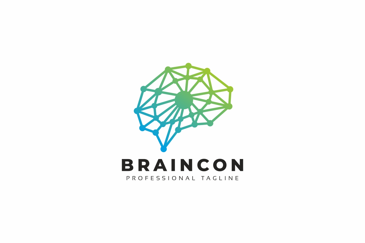 Download Шаблон логотипа "Brain Logo Template" / Brain Logo Template - Шаблон логотипа на тему графика abstract,agency,bold,brain,brand,branding,concept,creation,creative,creativity,data,digital,digital brain,firm,idea,identity,intelligence,intelligent,it,polygon