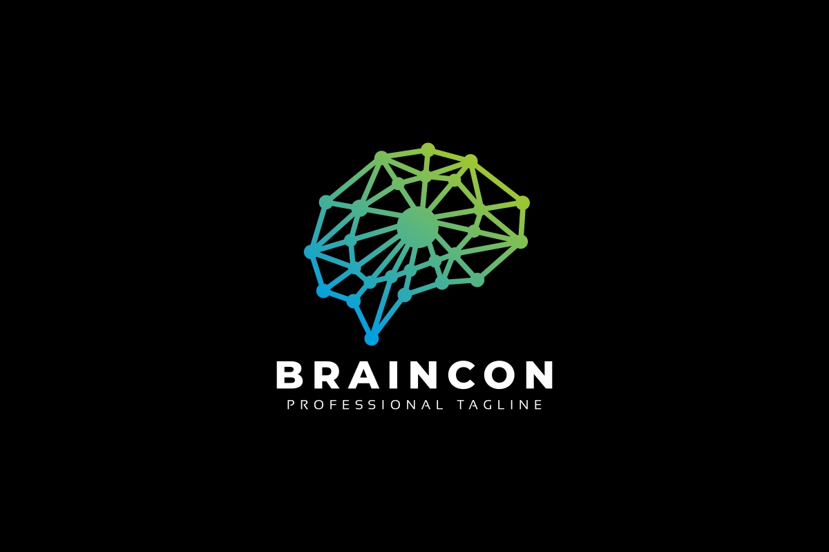 Download Шаблон логотипа "Brain Logo Template" / Brain Logo Template - Шаблон логотипа на тему графика abstract,agency,bold,brain,brand,branding,concept,creation,creative,creativity,data,digital,digital brain,firm,idea,identity,intelligence,intelligent,it,polygon