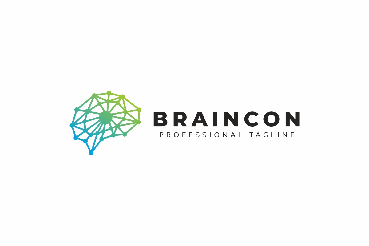 Download Шаблон логотипа "Brain Logo Template" / Brain Logo Template - Шаблон логотипа на тему графика abstract,agency,bold,brain,brand,branding,concept,creation,creative,creativity,data,digital,digital brain,firm,idea,identity,intelligence,intelligent,it,polygon