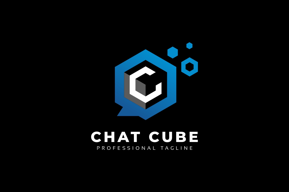 Download Шаблон логотипа "Chat Cube C Letter Logo Template" / Chat Cube C Letter Logo Template - Шаблон логотипа на тему графика app,application,blog,blogging,box,brand,branding,chat,corporate,cube,hexagon,identity,logo,logotype,message,messaging,software,talk,talking,tech