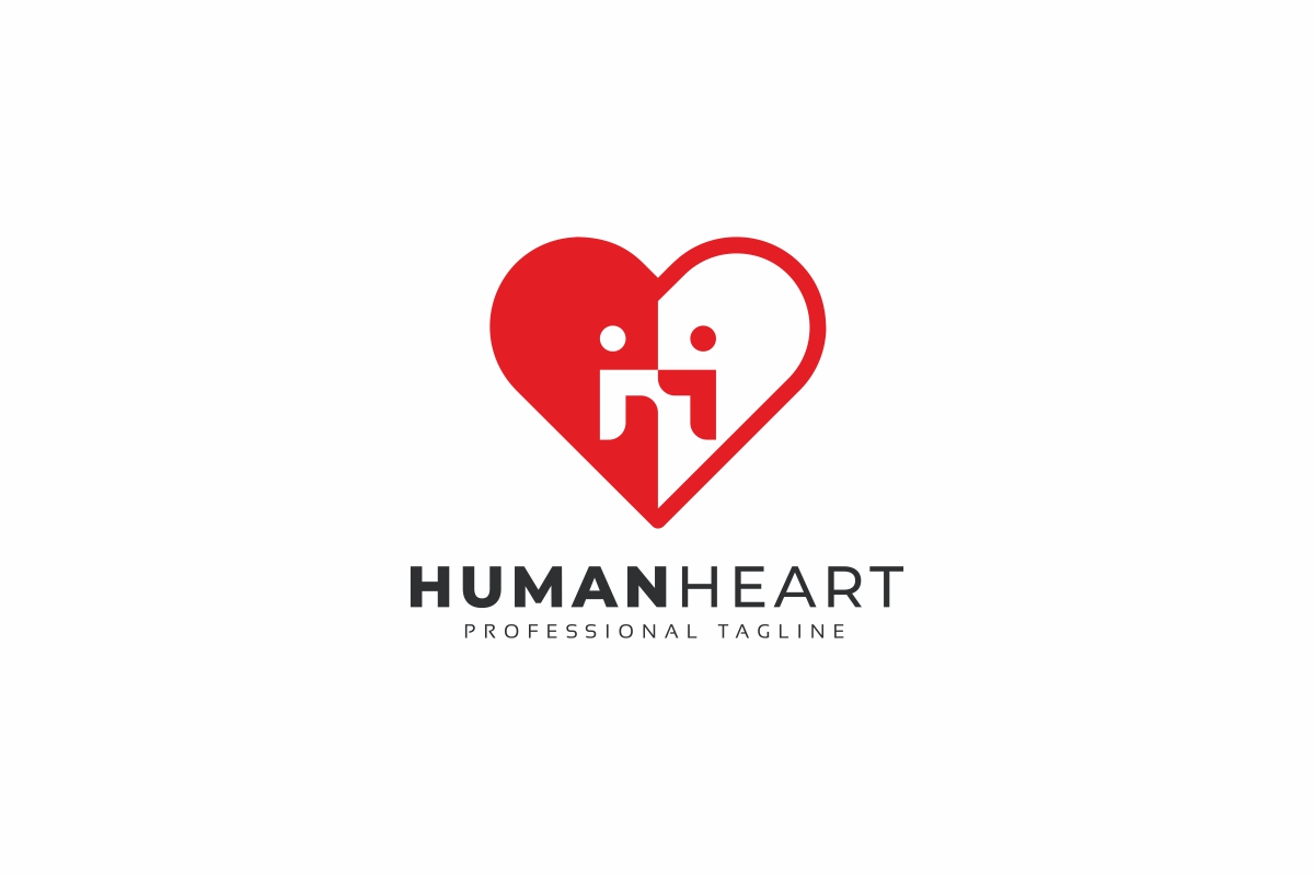Download Шаблон логотипа "Human Heart Logo Template" / Human Heart Logo Template - Шаблон логотипа на тему графика cardio,cardiology,care,caring,doctor,green,health,healthcare,heart,human,life,love,medical,medical center,natural,nature,people,wellness