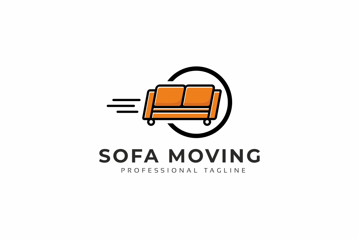 Download Шаблон логотипа "Sofa Moving Logo Template" / Sofa Moving Logo Template - Шаблон логотипа на тему графика big,bigsofa,furniture,man,men,movers,moving,seat,sofa,transport,transportation