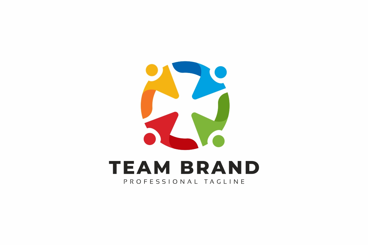 Download Шаблон логотипа "Creative Team Logo Template" / Creative Team Logo Template - Шаблон логотипа на тему графика abstract,agency,bright,chat,child,children,colorful,communication,connect,creative,crown,design,energy,human,internet,logo,modern,music,people,planet