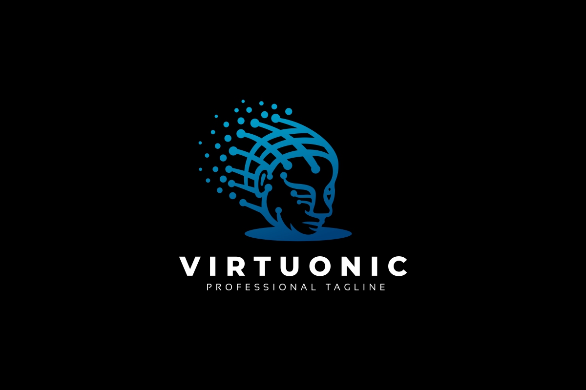 Download Шаблон логотипа "Virtual Human Logo Template" / Virtual Human Logo Template - Шаблон логотипа на тему графика abstract face,app,artificial,brain,brainstorm,consultant,creative,creativity,digital human,futuristic,head,human,human system,identity,imaginative,intelligence,interactive profile,internet,ma