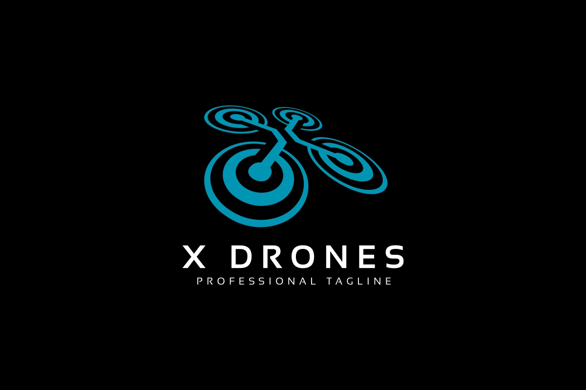 Download Шаблон логотипа "X Drones Logo Template" / X Drones Logo Template - Шаблон логотипа на тему графика black,drone,drone logo,fly,flying,letter,letter x,logo,modern,purple,red,robot,round,simplistic,template,vector