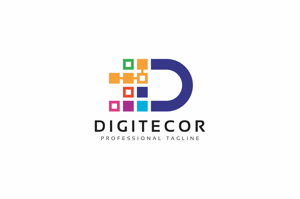 Download Шаблон логотипа "Letter D Pixel Logo Template" / Letter D Pixel Logo Template - Шаблон логотипа на тему графика agency,app,brand identity,branding,colorful,corporate,cube,design,digital,digital cube,digital logo,internet,letter,letter d,logo,media,modern,multi color,multi media,photography