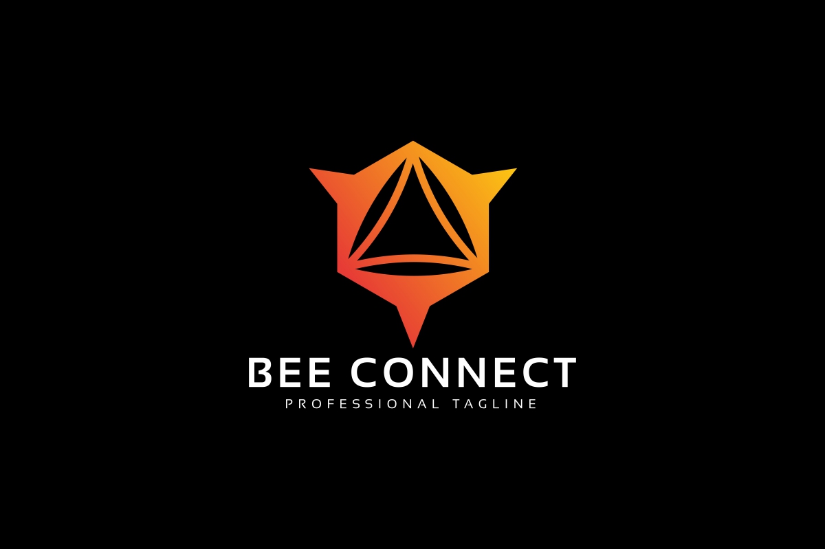 Download Шаблон логотипа "Bee Connect Logo Template" / Bee Connect Logo Template - Шаблон логотипа на тему графика apiary,art,bee,comb,connect,cube,design,hexagon,honey,honeycomb,idea,mobile,orange,phone,pixel,point,rhombus,seo,social media,soft