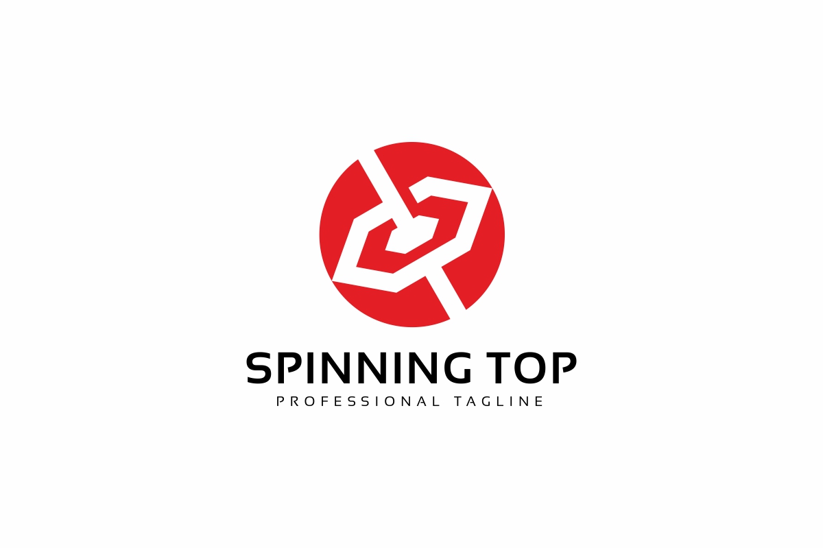 Download Шаблон логотипа "Spinning Top Logo Template" / Spinning Top Logo Template - Шаблон логотипа на тему графика vector,logo,icon,illustration,design,top,symbol,object,toy,leisure,whirligig,sign,isolated,concept,spinning,child,fun,childhood,playful,flat