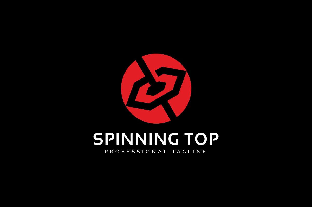 Download Шаблон логотипа "Spinning Top Logo Template" / Spinning Top Logo Template - Шаблон логотипа на тему графика vector,logo,icon,illustration,design,top,symbol,object,toy,leisure,whirligig,sign,isolated,concept,spinning,child,fun,childhood,playful,flat