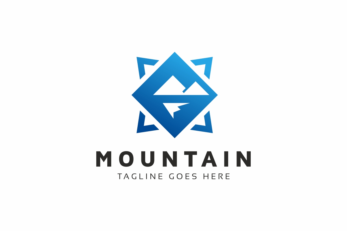 Download Шаблон логотипа "Mountain Logo Template" / Mountain Logo Template - Шаблон логотипа на тему графика accounting,adventure,camp,economy,extreme,finance,hiking,market,mountain,nature,outbound,outdoor,rock