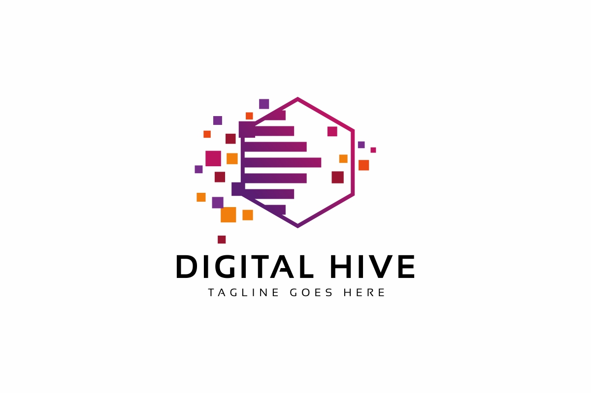 Download Шаблон логотипа "Digital Hive Logo Template" / Digital Hive Logo Template - Шаблон логотипа на тему графика abstract,vector,shape,logo,illustration,business,digital,design,icon,concept,template,hive,symbol,sign,isolated,graphic,modern,honey,background,honeycomb